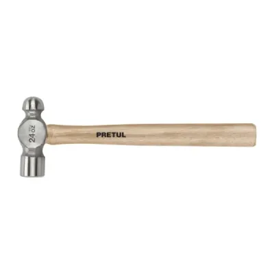 Martillo Pulido De 24 Oz Con Mango De Madera, De Bola Pretul
