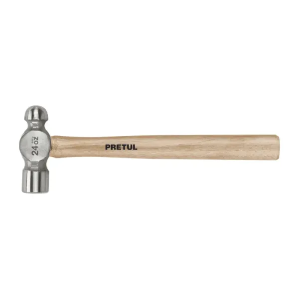 Martillo Pulido De 24 Oz Con Mango De Madera, De Bola Pretul (MB-24P - 22659)