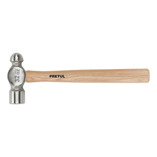 Martillo Pulido De 32 Oz Con Mango De Madera, De Bola Pretul (MB-32P - 22660)