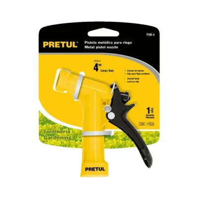 Pistola Plástica Para Manguera 2 Funciones, Largo 10 Cm Pretul