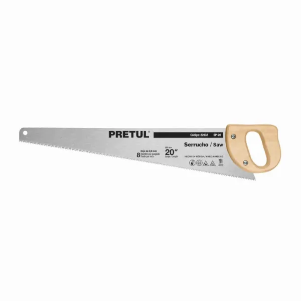 Serrucho De 51 Cm, 8 Dpp Con Mango De Madera, Uso Hogar Pretul (SP-20 - 22932)