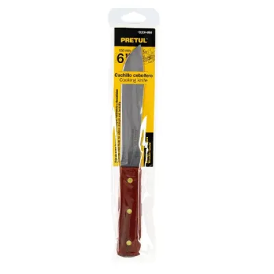 Cuchillo De Cocina De 6" (15 Cm) Cebollero, Mango De Madera Pretul