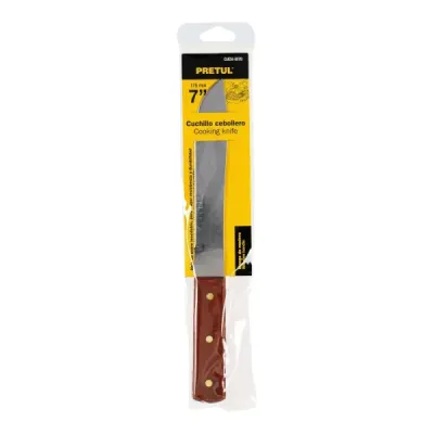 Cuchillo De Cocina De 7" (18 Cm) Cebollero, Mango De Madera Pretul