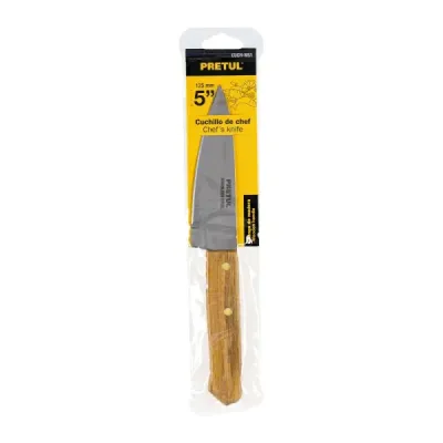 Cuchillo De Cocina De 5" (13 Cm) Tipo Chef, Mango De Madera Pretul