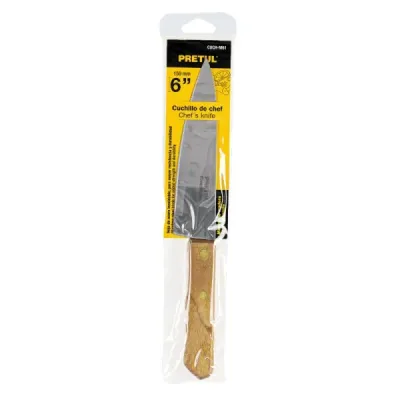 Cuchillo De Cocina De 6" (15 Cm) Tipo Chef, Mango De Madera Pretul