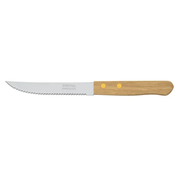 Cuchillo Con Sierra Para Asados De 5" Con Mango De Madera Pretul (CUCH-M52 - 23083)