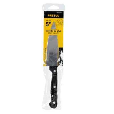 Cuchillo De Cocina De 5" (13 Cm) Tipo Chef, Mango Plástico Pretul