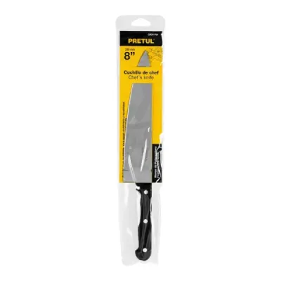 Cuchillo De Cocina De 8" (20 Cm) Tipo Chef, Mango Plástico Pretul