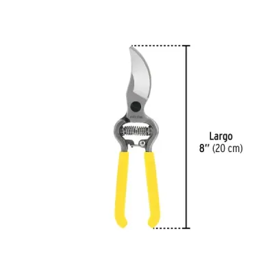 Tijera Para Poda De 20 Cm Con Cuchilla En Acero Inoxidable Pretul