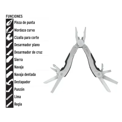 Alicate Multiherramienta De 12 Funciones, Incluye Estuche Pretul