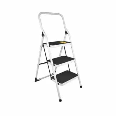 Escalera Tubular Plegable De 3 Peldaños Antideslizantes Pretul
