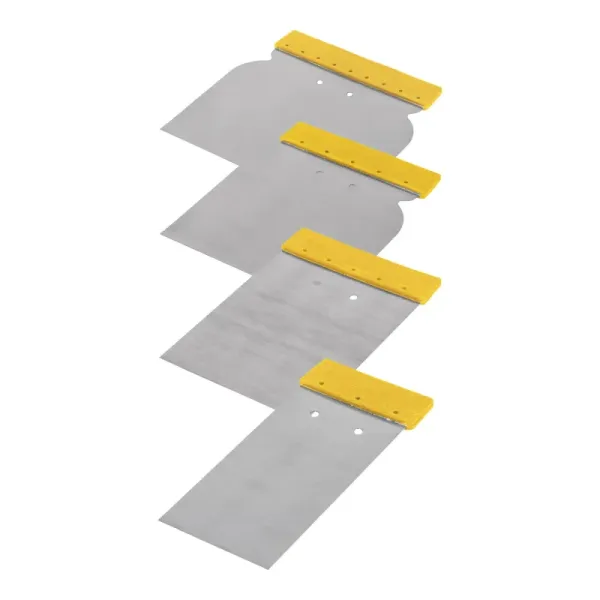 Set De 4 Raspadores Con Hojas De Acero De Alta Flexibilidad Pretul (CUÑ-4P - 24200)