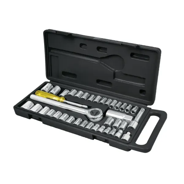 Juego De Copas Y Ratchet 39 Piezas, Cuadrante 1/4" Y 3/8" Pretul (SET-39 - 24220)