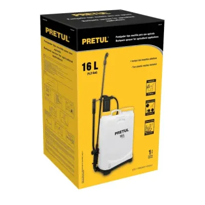 Fumigador Manual De Mochila, 16 L (4.2 Gal), 44 Psi, 3.1 Kg Pretul