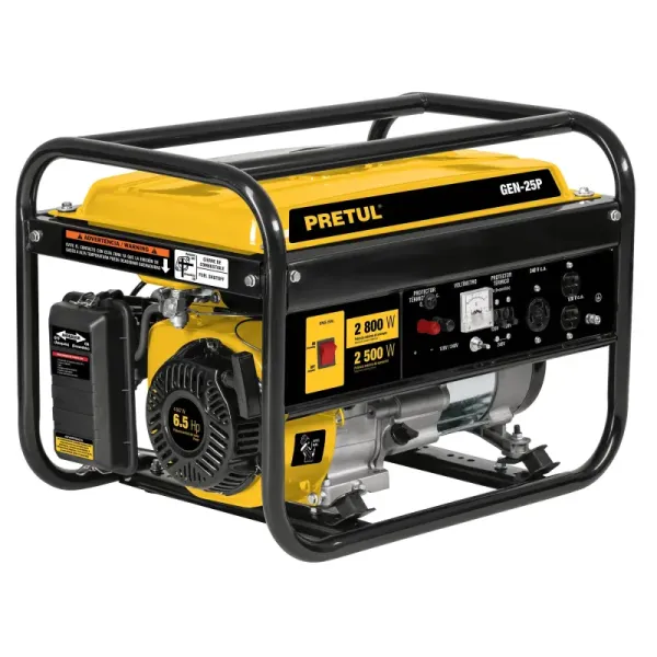 Generador Eléctrico A Gasolina Portátil 6.5 Hp, 120V - 240V Pretul (GEN-25P - 26034)