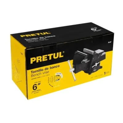 Prensa De Banco 6" Giratoria 360°, Apertura 5.1/2" (14 Cm) Pretul