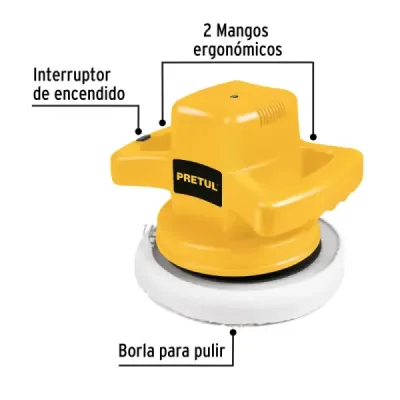 Polichadora De 10", 110 W Con 2 Mangos Y Pomos Incluidos Pretul