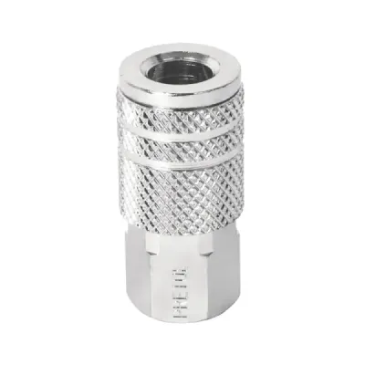 Acople Rápido Cromado De 1/4 Npt Para Compresor, Hembra Pretul
