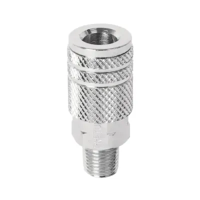 Acople Rápido Cromado De 1/4 Npt Para Compresor, Macho Pretul