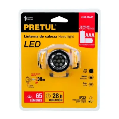 Linterna Minero 100 Lm 14 M De Pilas Ipx2 Pretul 3 Funciones