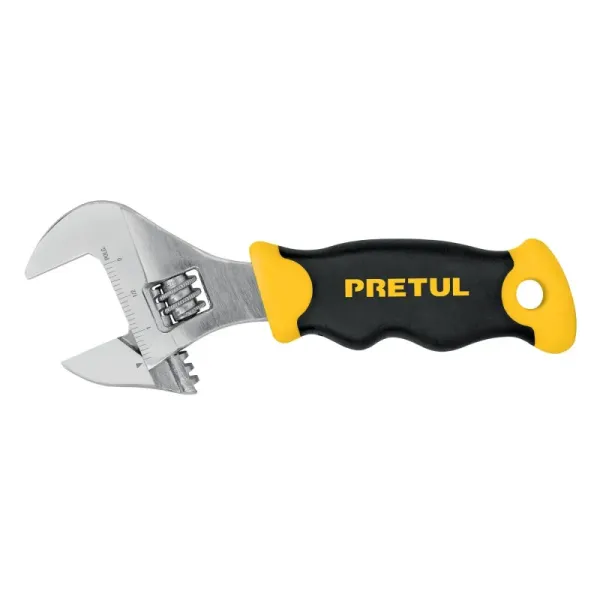 Llave Expansiva Perico De 6" Corta, Mango Comfort Grip Pretul (PECO-6P - 28219)