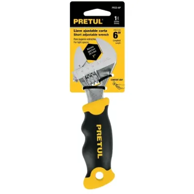 Llave Expansiva Perico De 6" Corta, Mango Comfort Grip Pretul