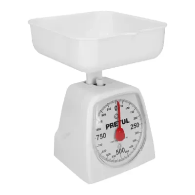 Báscula O Gramera Mecánica Plástica De 1 Kg, Incluye Charola Pretul