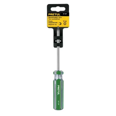 Destornillador Torx Magnético, Mango De Pvc T-15 Pretul