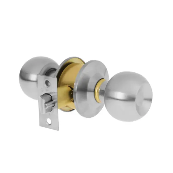 Cerradura O Chapa Para Entrada, Tipo Esfera Cromo Mate Pretul (BAL-CM-EP - 23562)