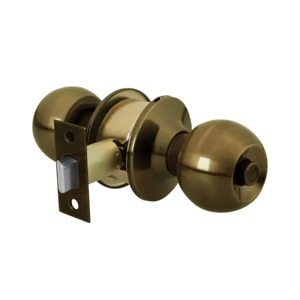 Cerradura O Chapa Para Baño, Tipo Esfera Latón Oscuro Pretul (BAL-LA-BP - 23567)
