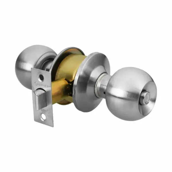 Cerradura O Chapa Para Baño, Tipo Esfera Cromo Mate Pretul (BAL-CM-BP - 23568)