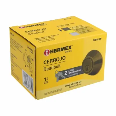 Cerrojo O Chapa De Seguridad Para Entrada, Latón Oscuro Hermex