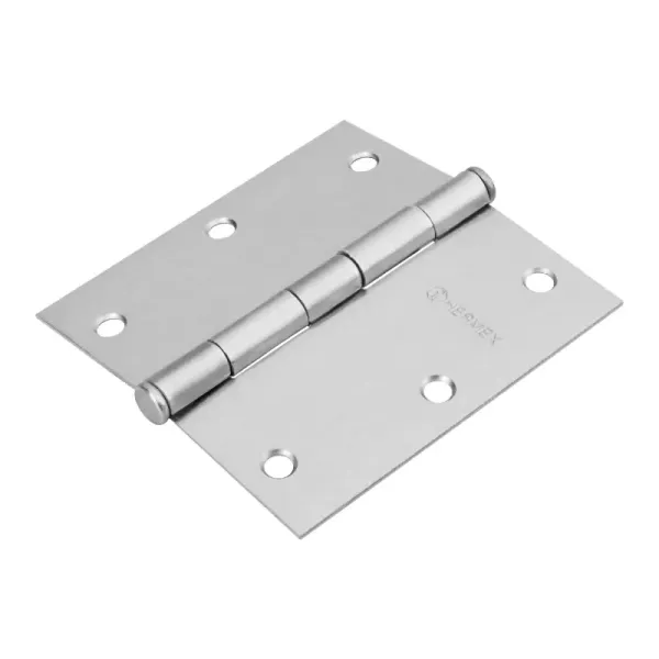Caja De 10 Bisagras Cuadradas De 8.9 Cm, Acero Cromo Mate Hermex (BC-353PP - 23688)