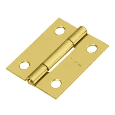 Caja De 20 Bisagras Rectangulares De 3.8 Cm, Acero Latonado Hermex