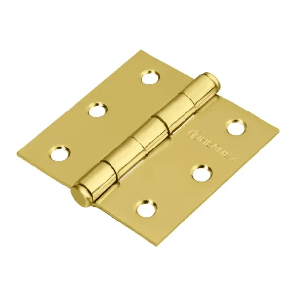 Caja De 10 Bisagras Cuadradas De 6.4 Cm, Acero Latonado Hermex (BC-251P - 43236)