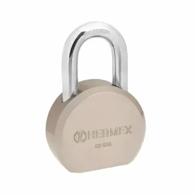 Candado Corto 65 Mm De Acero Máxima Seguridad Con 3 Llaves Hermex