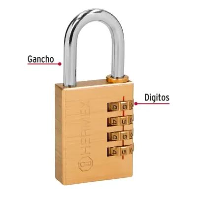 Candado Combinación Sin Llave 40 Mm Hermex Maletas Lockers