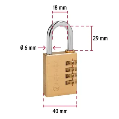 Candado Combinación Sin Llave 40 Mm Hermex Maletas Lockers