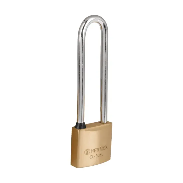 Candado De 30 Mm Tipo Italiano Con Gancho Largo Y 2 Llaves Hermex (CL-30XL - 43440)