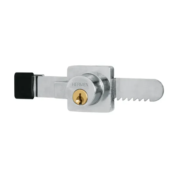 Cerradura O Chapa Para Vitrina Deslizable, Color Cromo Hermex (CV-10 - 43535)