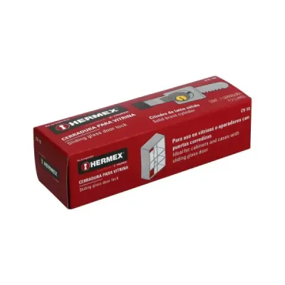 Cerradura O Chapa Para Vitrina Deslizable, Color Cromo Hermex