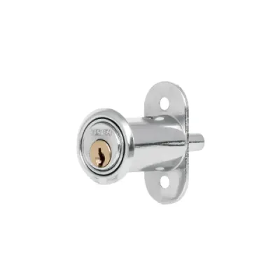 Cerradura Chapa Mueble Vitrina Cromado Hermex Tipo Botón