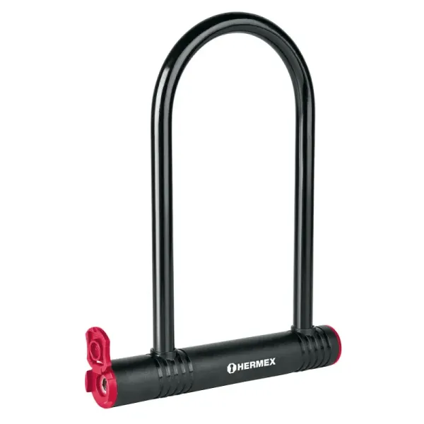 Candado Tipo U Para Bicicleta Y Motocicleta De 12 Mm, Rígido Hermex (CB-24 - 49620)