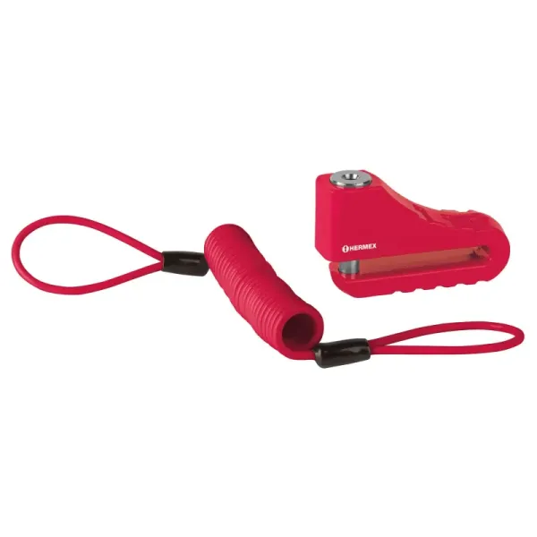 Candado Para Moto De 10 Mm, Uso En Discos Con Funda Y Cable Hermex (CB-100 - 49623)
