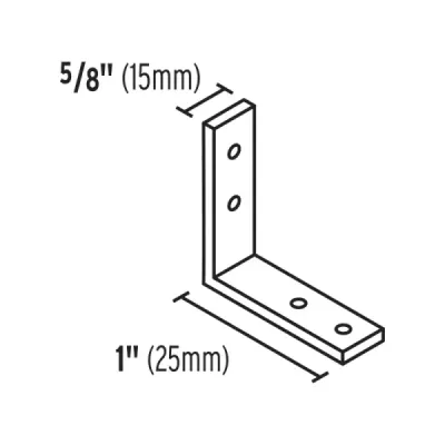 24 Escuadras Esquineras De Refuerzo En Acero 1" X 5/8" Fiero