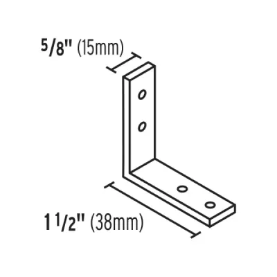 24 Escuadras Esquineras De Refuerzo En Acero 1.1/2" X 5/8" Fiero