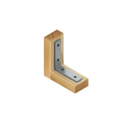 24 Escuadras Esquineras De Refuerzo En Acero 3.1/8" X 5/8" Fiero