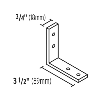 24 Escuadras Esquineras De Refuerzo En Acero 3.1/2" X 3/4" Fiero