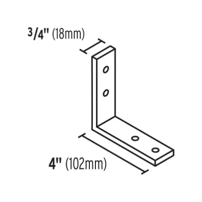 24 Escuadras Esquineras De Refuerzo En Acero 4" X 3/4" Fiero