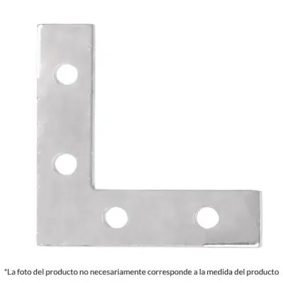24 Ángulos Planos De Refuerzo De Acero De 1.1/2" X 7/16" Fiero